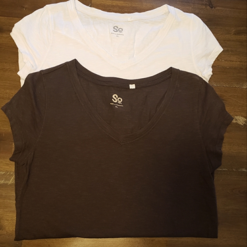 Vneck Basic Tee Bundle of 2 NWOT